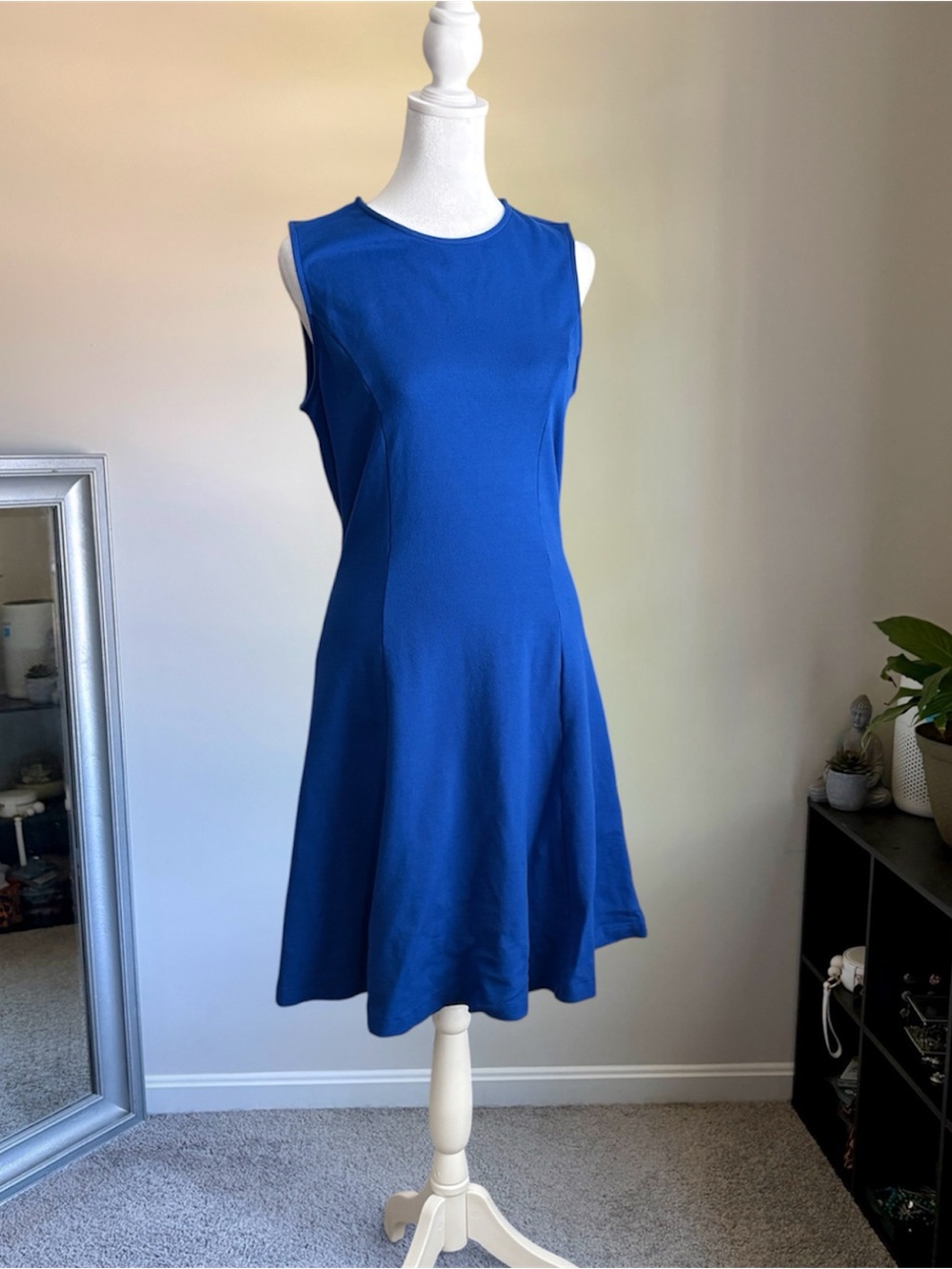 Lark & Ro Royal Blue Sleeveless Midi A-Line Dress